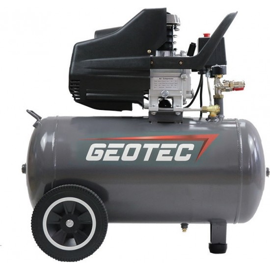 Αεροσυμπιεστής GEOTEC AC-2550  50lt  2.5Hp ΕΩΣ 6 ΑΤΟΚΕΣ ΔΟΣΕΙΣ