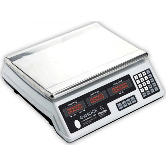 Ψηφιακή Επιτραπέζια Ζυγαριά 40kg White GeHOCK Ψηφιακή Επιτραπέζια Ζυγαριά 40kg White GeHOCK