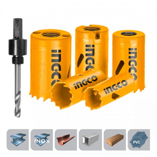 incgo Σετ 7 τεμ Ποτηροτρύπανα Bi-Metal με Άξονα AKH0071 incgo Σετ 7 τεμ Ποτηροτρύπανα Bi-Metal με Άξονα AKH0071