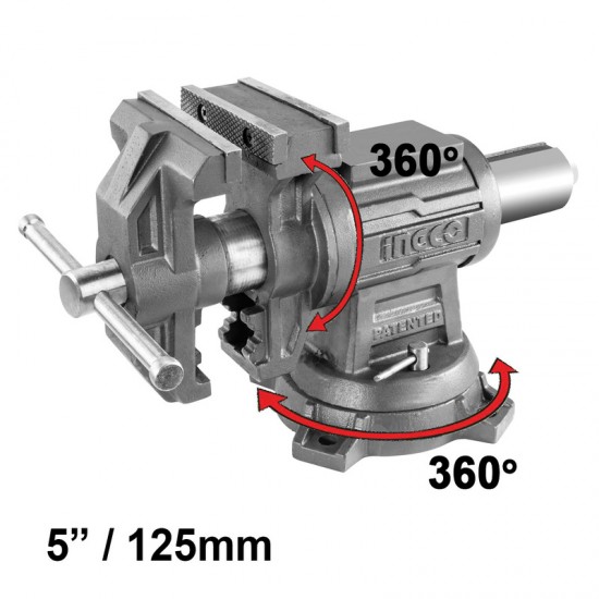 Μέγγενη Πάγκου Ατσάλινη 5" / 127mm (2 εργασιών) HBV085 INGCO ΕΩΣ 6 ΑΤΟΚΕΣ ΔΟΣΕΙΣ