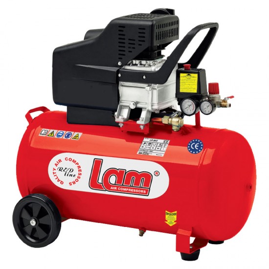 LAM LR 50/2 Αεροσυμπιεστής 50lt, 2.0hp, 206 lt/min ΕΩΣ 6 ΑΤΟΚΕΣ ΔΟΣΕΙΣ