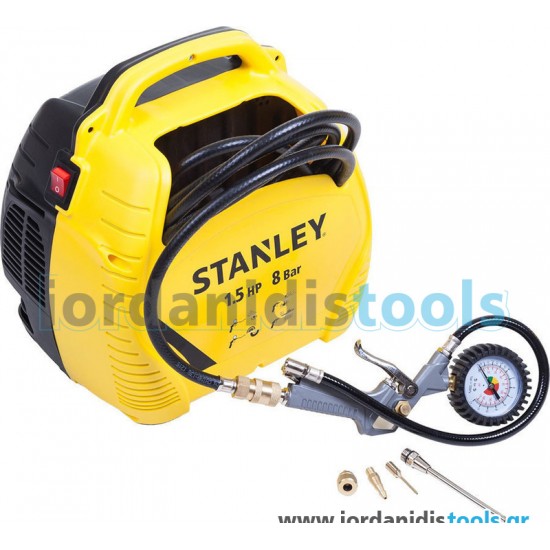 Stanley Air Kit Αεροσυμπιεστής συνεχούς ροής 1.5Hp με εξαρτήματα