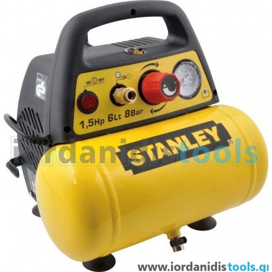 STANLEY - DN 200/8/6 Αεροσυμπιεστής 6Lt 1.5Hp