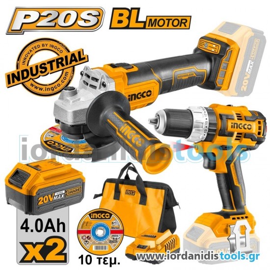 INGCO Εργαλεία Μπαταρίας 20V Li-Ion Σετ 2 τεμ. INGCO Εργαλεία Μπαταρίας 20V Li-Ion Σετ 2 τεμ.