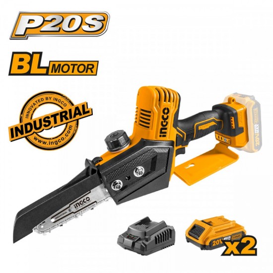 INGCO Μίνι Αλυσοπρίονο Μπαταρίας 20V Li-Ion CGSLI20682 εως 6 ΑΤΟΚΕΣ ΔΟΣΕΙΣ