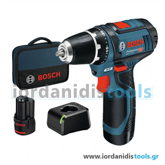 Bosch - GSR 12V-15 Δραπανοκατσάβιδο Μπαταρίας (2x2.0Ah) Bosch - GSR 12V-15 Δραπανοκατσάβιδο Μπαταρίας (2x2.0Ah)