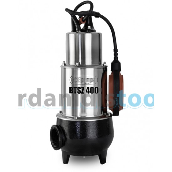 EL PUMPS BTSZ 400 - Αντλία - 1.5 hp 1½'' 220 Volt - λυμάτων vortex - ανοξείδωτες με μαντεμένιο σώμα και φτερωτή με φλοτέρ EL PUMPS BTSZ 400 - Αντλία - 1.5 hp 1½'' 220 Volt - λυμάτων vortex - ανοξείδωτες με μαντεμένιο σώμα και φτερωτή με φλοτέρ