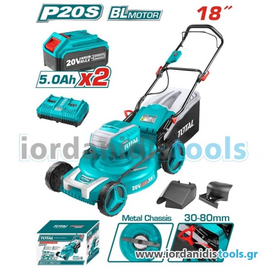 TOTAL ΕΠΑΓΓΕΛΜΑΤΙΚΗ ΜΗΧΑΝΗ ΓΚΑΖΟΝ ΜΠΑΤ. Li-ion 2X20V / 46cm (TLMLI20182) εως 6 ΑΤΟΚΕΣ ΔΟΣΕΙΣ TOTAL ΕΠΑΓΓΕΛΜΑΤΙΚΗ ΜΗΧΑΝΗ ΓΚΑΖΟΝ ΜΠΑΤ. Li-ion 2X20V / 46cm (TLMLI20182) εως 6 ΑΤΟΚΕΣ ΔΟΣΕΙΣ