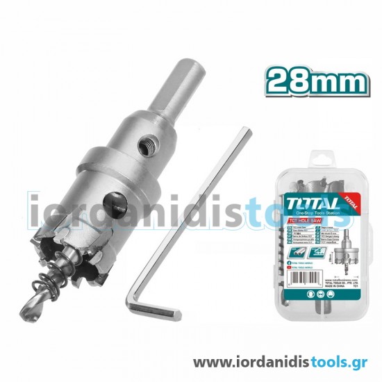 TOTAL ΠΟΤΗΡΟΤΡΥΠΑΝΟ ΚΑΡΒΙΔΙΟΥ ΙΝΟΧ / ΣΙΔΗΡΟΥ 28mm TAC48281