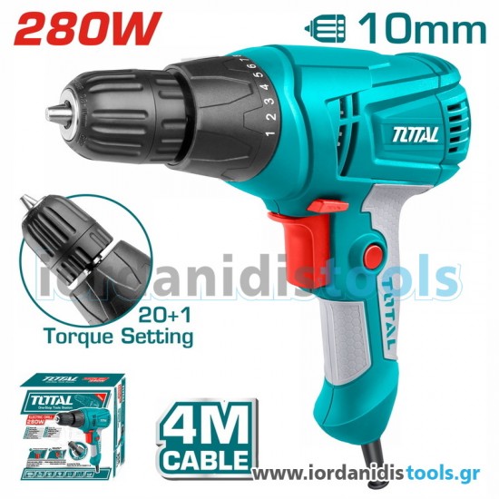 TOTAL ΗΛΕΚΤΡΙΚΟ ΔΡΑΠΑΝΟΚΑΤΣΑΒΙΔΟ 280W TD502106 TOTAL ΗΛΕΚΤΡΙΚΟ ΔΡΑΠΑΝΟΚΑΤΣΑΒΙΔΟ 280W TD502106