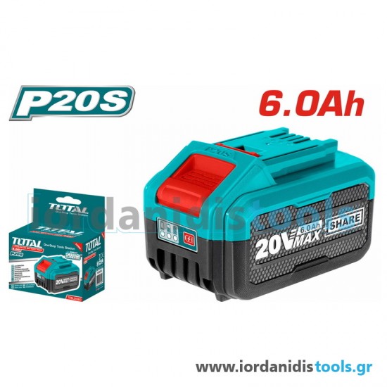 TOTAL ΜΠΑΤΑΡΙΑ ΛΙΘΙΟΥ 20V / 6Ah TFBLI2060 TOTAL ΜΠΑΤΑΡΙΑ ΛΙΘΙΟΥ 20V / 6Ah TFBLI2060