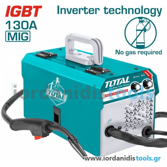 TOTAL ΗΛΕΚΤΡΟΚΟΛΛΗΣΗ INVERTER FCAW 230V / 130A ΧΩΡΙΣ ΑΕΡΙΟ TFC1301 TOTAL ΗΛΕΚΤΡΟΚΟΛΛΗΣΗ INVERTER FCAW 230V / 130A ΧΩΡΙΣ ΑΕΡΙΟ TFC1301