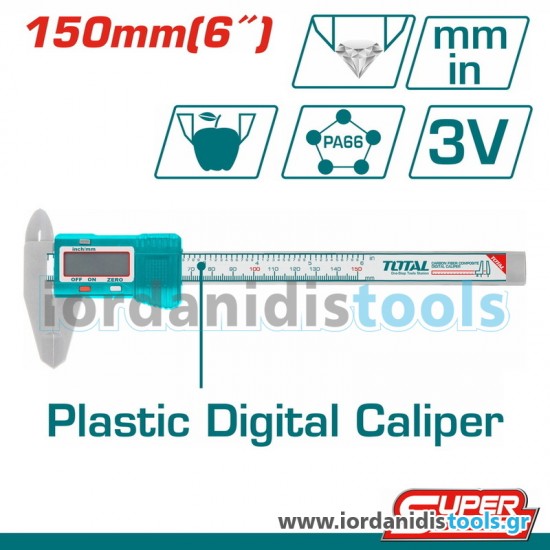 TOTAL ΠΑΧΥΜΕΤΡΟ ΠΛΑΣΤΙΚΟ ΨΗΦΙΑΚΟ 150mm SUPER SELECT TMT331501