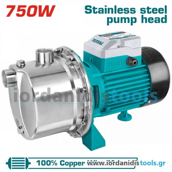 TOTAL ΑΝΤΛΙΑ ΕΠΙΦΑΝΕΙΑΣ ΝΕΡΟΥ ΑΥΤΟΜΟΜΑΤΗΣ ΑΝΑΡΡΟΦΗΣΗΣ INOX 750W TWPS375062 TOTAL ΑΝΤΛΙΑ ΕΠΙΦΑΝΕΙΑΣ ΝΕΡΟΥ ΑΥΤΟΜΟΜΑΤΗΣ ΑΝΑΡΡΟΦΗΣΗΣ INOX 750W TWPS375062