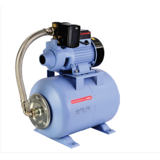 SEAKOO QB60-24L Αυτόματο Πιεστικό Νερού Με Οριζόντιο Δοχείο 24Lit Και Αντλία Περιφερειακή 370W 