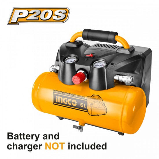 INGCO CACLI2003 Αεροσυμπιεστής Αυτοκινήτου Μπαταρίας 2 x 20V Li-Ion SOLO ΕΩΣ 6 ΑΤΟΚΕΣ ΔΟΣΕΙΣ INGCO CACLI2003 Αεροσυμπιεστής Αυτοκινήτου Μπαταρίας 2 x 20V Li-Ion SOLO ΕΩΣ 6 ΑΤΟΚΕΣ ΔΟΣΕΙΣ
