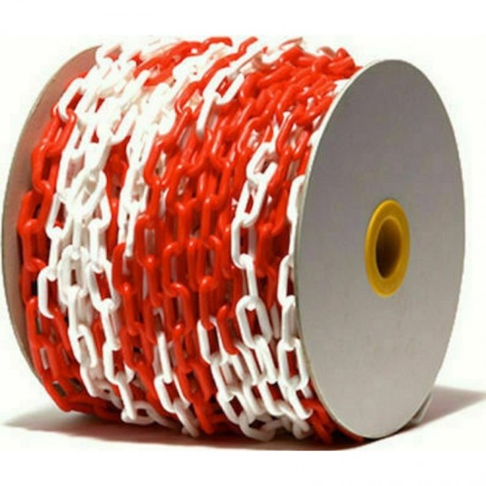 DOORADO Αλυσίδα Πλαστική Κόκκινο-Λευκό 8mm 25METΡΑ PARK-CH-2-25 