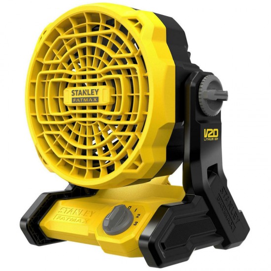 STANLEY - SFMCE001B-XJ FATMAX® V20 Ανεμιστήρας 3 Ταχυτήτων 2 Μπαταρίες 4 Αh - Φορτιστή ΕΩΣ 6 ΑΤΟΚΕΣ ΔΟΣΕΙΣ