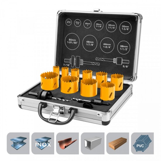 INGCO Ποτηροτρύπανα Bi-Metal Σετ 12 τεμ INGCO Ποτηροτρύπανα Bi-Metal Σετ 12 τεμ