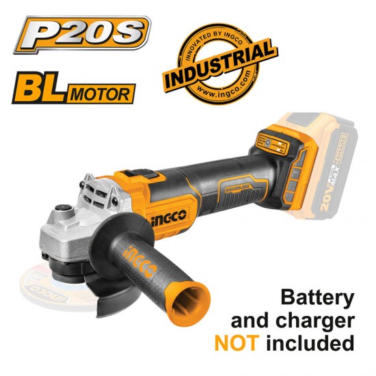 INGCO Επαγγελματικός Γωνιακός Τροχός Μπαταρίας 20V Li-Ion SOLO CAGLI201158 INGCO Επαγγελματικός Γωνιακός Τροχός Μπαταρίας 20V Li-Ion SOLO CAGLI201158