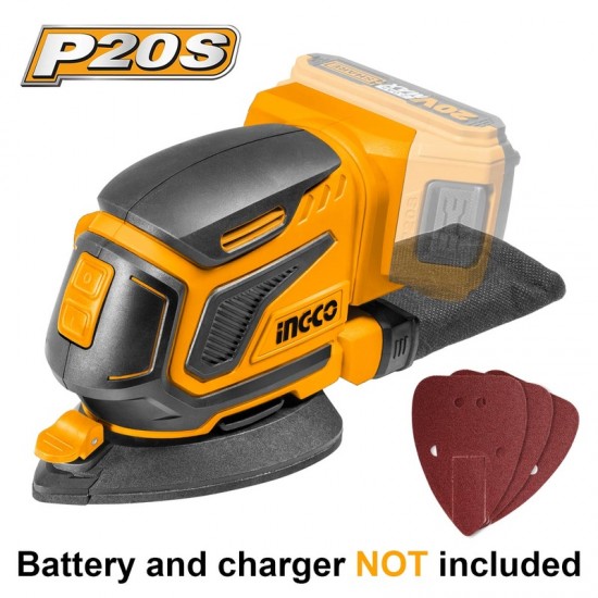 INGCO Τριβείο Χούφτας Τριγωνικό Μπαταρίας 20V Li-Ion SOLO CDSLI2051