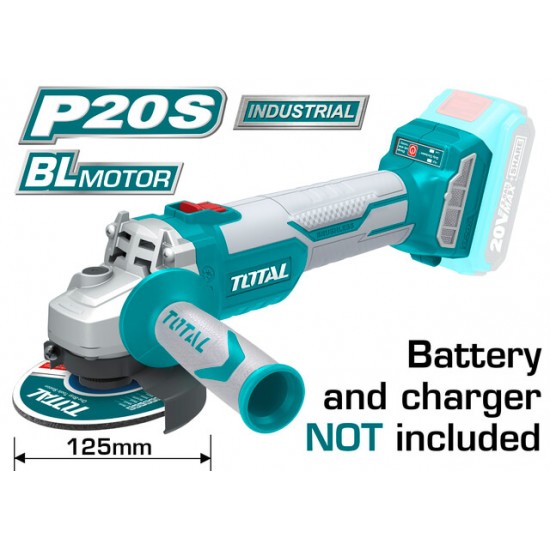 TOTAL TAGLI1252 ΓΩΝΙΑΚΟΣ ΛΕΙΑΝΤΗΡΑΣ ΜΠΑΤΑΡΙΑΣ ΛΙΘΙΟΥ 20V / 125mm TOTAL TAGLI1252 ΓΩΝΙΑΚΟΣ ΛΕΙΑΝΤΗΡΑΣ ΜΠΑΤΑΡΙΑΣ ΛΙΘΙΟΥ 20V / 125mm