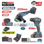 BORMANN Pro BBP5433X44T2CA Σετ Compact Brushless Κρουστικό Δραπαν/βιδο 65Νm & Γωνιακός Τροχός, ΒMC BORMANN Pro BBP5433X44T2CA Σετ Compact Brushless Κρουστικό Δραπαν/βιδο 65Νm & Γωνιακός Τροχός, ΒMC