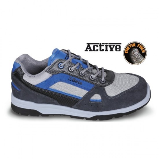BETA 7314AB Παπούτσια ασφαλείας σουέτ, δικτυωτό, μπλε-μαύρο Active No 35-48