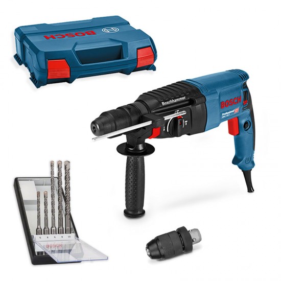 BOSCH Πιστολέτο SDS-plus GBH 2-26 F L-Case + 5 τρυπάνια + Ταχυτσόκ εως 12 ΑΤΟΚΕΣ ΔΟΣΕΙΣ