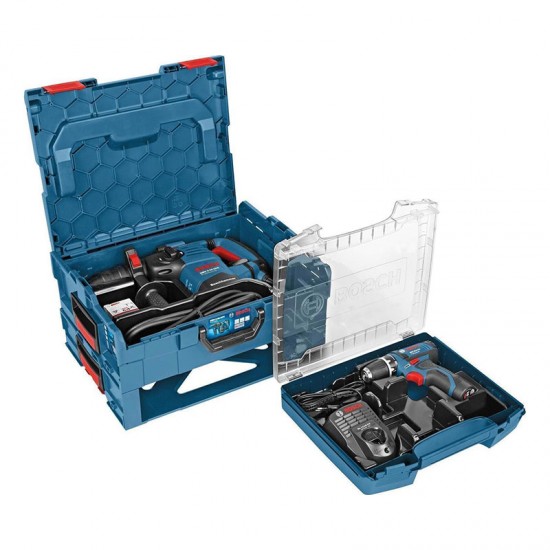 BOSCH Σετ Πιστολέτο SDS-plus GBH 3-28 DFR + Δραπανοκατσάβιδο Μπαταρίας GSR 12V-15 με i-Rack και i-Boxx εως 12 ΑΤΟΚΕΣ ΔΟΣΕΙΣ BOSCH Σετ Πιστολέτο SDS-plus GBH 3-28 DFR + Δραπανοκατσάβιδο Μπαταρίας GSR 12V-15 με i-Rack και i-Boxx εως 12 ΑΤΟΚΕΣ ΔΟΣΕΙΣ
