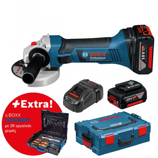 BOSCH Σετ Γωνιακός τροχός GWS 18-125 V-LI L-Boxx + L-BOXX GEDORE εως 24 ΑΤΟΚΕΣ ΔΟΣΕΙΣ BOSCH Σετ Γωνιακός τροχός GWS 18-125 V-LI L-Boxx + L-BOXX GEDORE εως 24 ΑΤΟΚΕΣ ΔΟΣΕΙΣ
