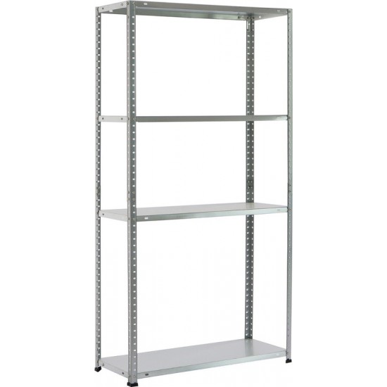 BULLE Μεταλλική ραφιέρα γαλβανιζέ με 4 ράφια 75x30x150cm 610413