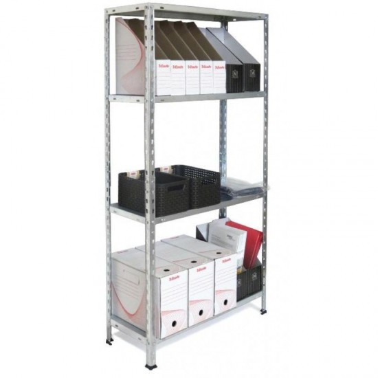 BULLE Μεταλλική ραφιέρα γαλβανιζέ με 4 ράφια 75x30x147 cm 610405 BULLE Μεταλλική ραφιέρα γαλβανιζέ με 4 ράφια 75x30x147 cm 610405