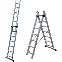 BULLE SSS12 Σκάλα αλουμινίου τριπλή επεκτεινόμενη 3x12 825cm 631124 εως 12 ΑΤΟΚΕΣ ΔΟΣΕΙΣ