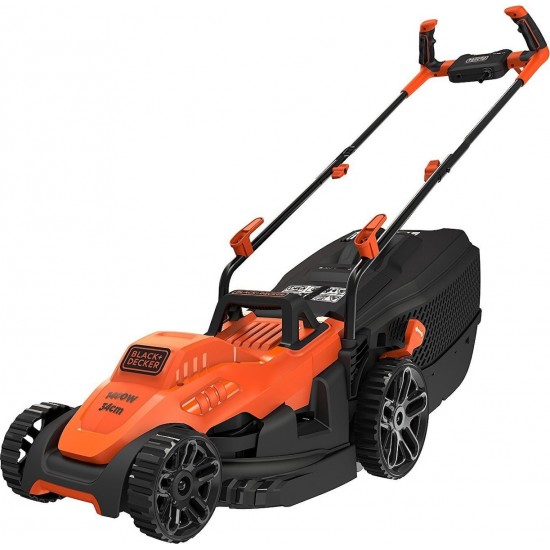 BLACK&DECKER BEMW461BH Ηλεκτρική μηχανή γκαζόν 1400W 34cm με ποδηλατική λαβή BLACK&DECKER BEMW461BH Ηλεκτρική μηχανή γκαζόν 1400W 34cm με ποδηλατική λαβή