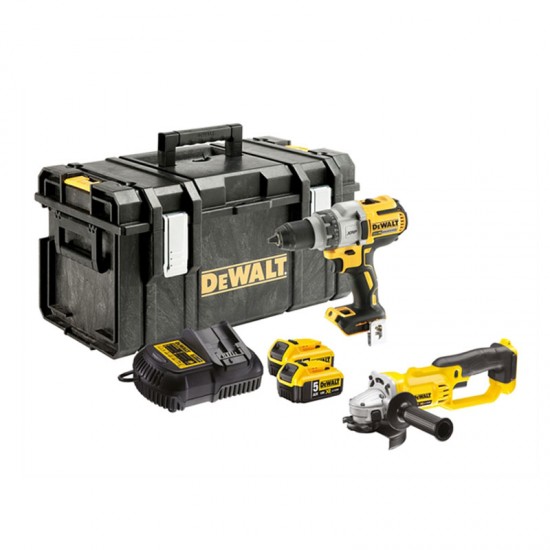 DEWALT Σετ Κρουστ. Δραπ/βιδο + Γωνιακός Τροχός DCK278P2 18V 5.0Ah XR XRP εως 24 ΑΤΟΚΕΣ ΔΟΣΕΙΣ