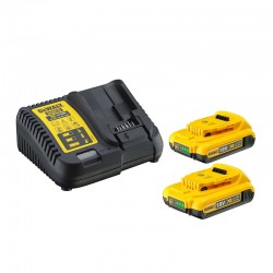 DEWALT DCB115D2-QW Φορτιστής 18V XR με 2 X 2.0Ah Μπαταρίες εως 12 ΑΤΟΚΕΣ ΔΟΣΕΙΣ