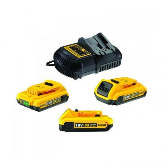 DEWALT Φορτιστής 18V XR με 3 X 2.0Ah Μπαταρίες DCB115D3 εως 12 ΑΤΟΚΕΣ ΔΟΣΕΙΣ