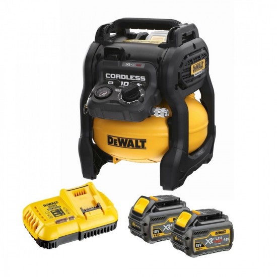 DEWALT DCC1054T2-XJ 54V XR Flexvolt Brushless Αεροσυμπιεστής 10LT εως 24 ΑΤΟΚΕΣ ΔΟΣΕΙΣ
