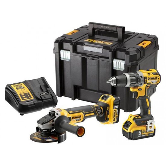 DEWALT DCK2080P2T Σετ κρουστικό δραπανοκατσάβιδο και γωνιακός τροχός 18V σε βαλίτσα εως 24 ΑΤΟΚΕΣ ΔΟΣΕΙΣ
