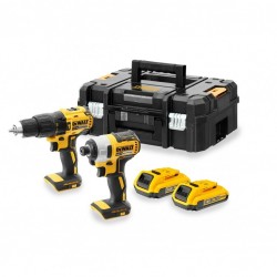 DEWALT DCK2060D2T Σετ Κρουστικό Δραπανοκατσάβιδο και Παλμικό Κατσαβίδι 18V XR  εως 12 ΑΤΟΚΕΣ ΔΟΣΕΙΣ