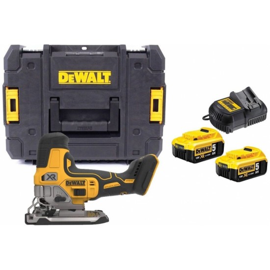 DEWALT DCS335P2 Σέγα 18V Brushless με 2 μπαταρίες 5.0Ah και φορτιστή σε βαλίτσα  εως 12 ΑΤΟΚΕΣ ΔΟΣΕΙΣ