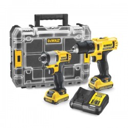 DEWALT DCK211D2T Σετ Δραπανοκατσάβιδο - Παλμικό 10.8V 2Χ2.0 Ah Li-Ion  εως 12 ΑΤΟΚΕΣ ΔΟΣΕΙΣ