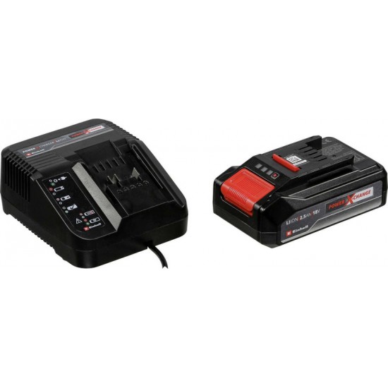 EINHELL Σετ Ταχυφορτιστής και Μπαταρία 18V/2.5 Αh 4512097 