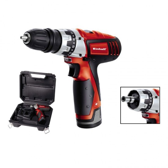 EINHELL TC-CD 12 Li Επαναφορτιζόμενο Δραπανοκατσάβιδο με πλαστική βαλίτσα και 1 μπαταρία 4513206 