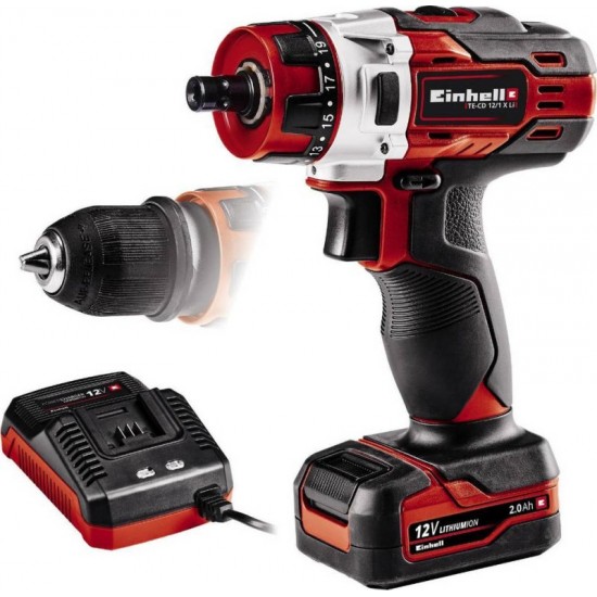 EINHELL TE-CD 12/1 Χ-Li Επαναφορτιζόμενο Δραπανοκατσάβιδο 12V με μπαταρία 1x2,0Ah 4513592 EINHELL TE-CD 12/1 Χ-Li Επαναφορτιζόμενο Δραπανοκατσάβιδο 12V με μπαταρία 1x2,0Ah 4513592