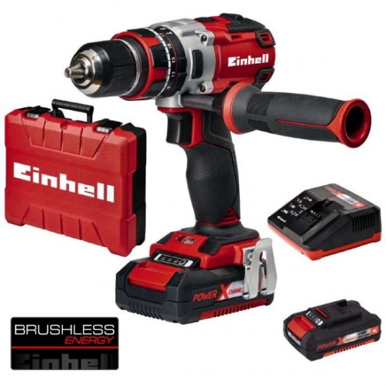 EINHELL TE-CD 18 Li-i BL Επαναφορτιζόμενο Κρουστικό Δραπανοκατσάβιδο Brushless (με δύο μπαταρίες, ταχυφορτιστή και βαλίτσα μεταφοράς) 4513861 εως 12 ΑΤΟΚΕΣ ΔΟΣΕΙΣ