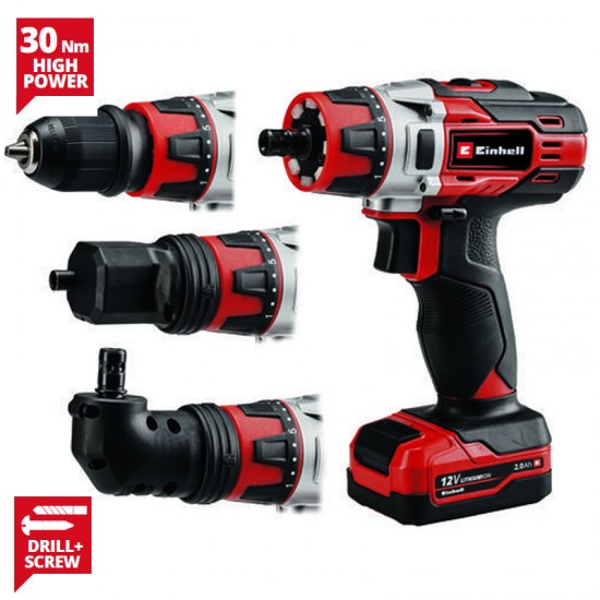 EINHELL TE-CD 12/1 3X-Li (1x 2,0 Ah) Δραπανοκατσάβιδο μπαταρίας 12V 4513595 έως 6 ΑΤΟΚΕΣ ΔΟΣΕΙΣ