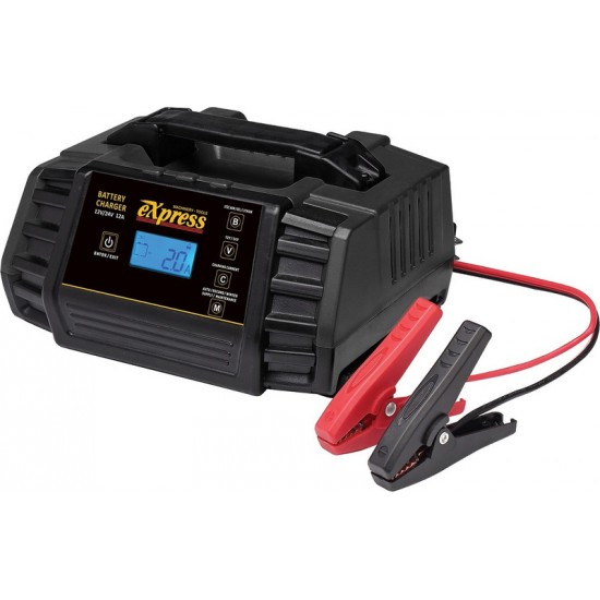 EXPRESS Αυτόματος ηλεκτρονικός φορτιστής - Συντηρητής μπαταριών 12/24V 12A 60111