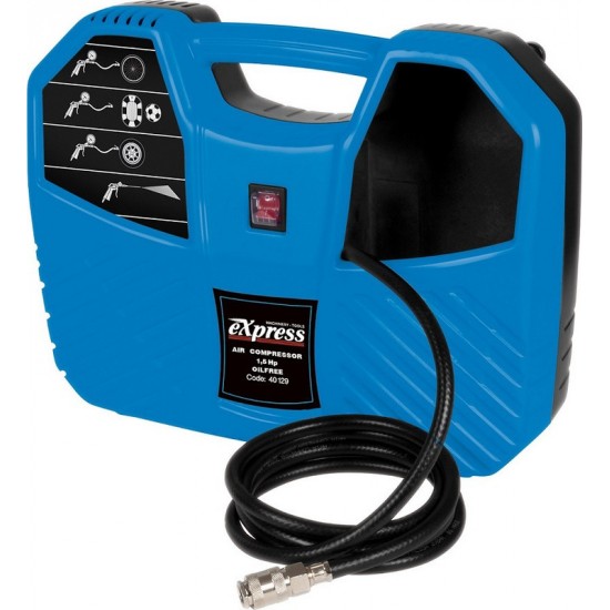 EXPRESS Αεροσυμπιεστής μονομπλοκ φορητός Oil Free 1.5Hp 40129